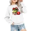 Kids' Fashion Loose-Fit Casual Long-Sleeve Christmas Print Oversized Crewneck Sweatshirt