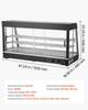 3-Tier Commercial Food Warmer Display, 1600W Food Display Warmer with LED Light, Top Storage and Adjustable Shelves, 30-85 Steam Heating, 190Qt/180L