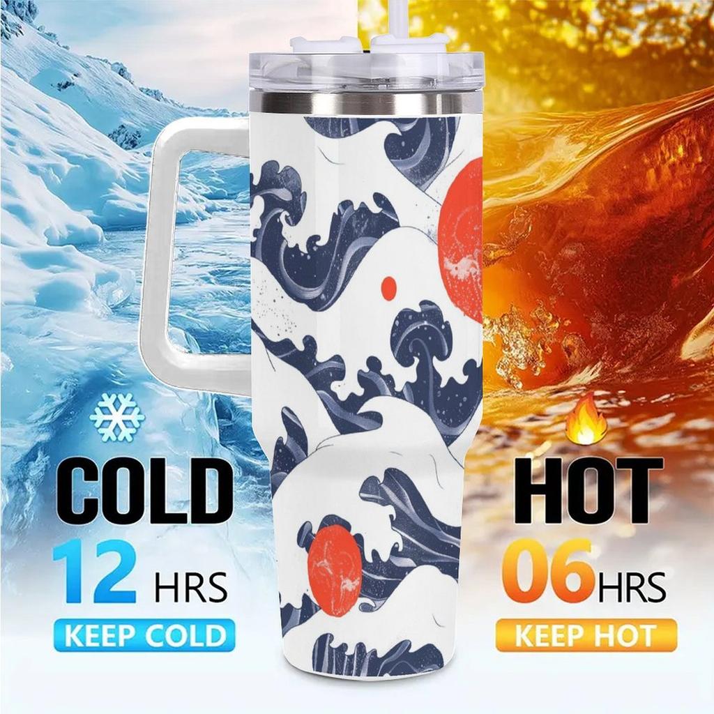 40oz Handled Vacuum Tumbler Drop Shipping Blank Sublimation Cup for Teacher Appreciation Custom Souvenir Gift