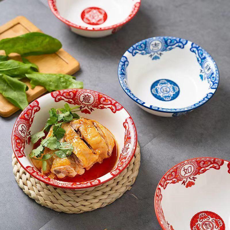 Утолщенная эмалированная миска Ruyi, суповая миска, умывальник, большая емкость, индукционная плита, открытый огонь, универсальные обеденные тарелки