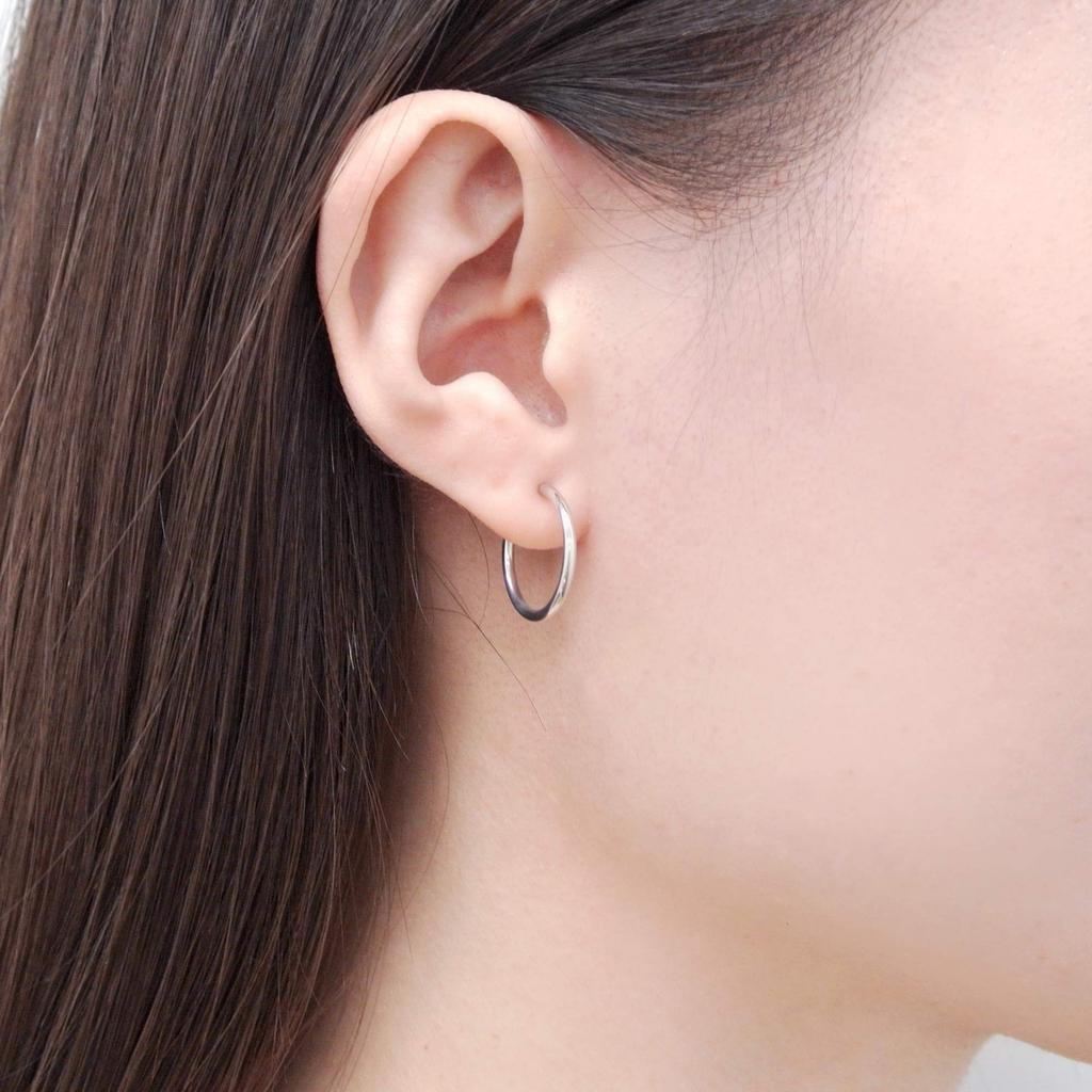 Серьги-кольца Vendome, серебро 925 пробы GS6E0133 SI [Официальный] [VIH Aoyama]