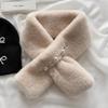Korean Pearl Plush Faux Fur Scarf - Thick Imitation Rex Rabbit Style for Autumn/Winter