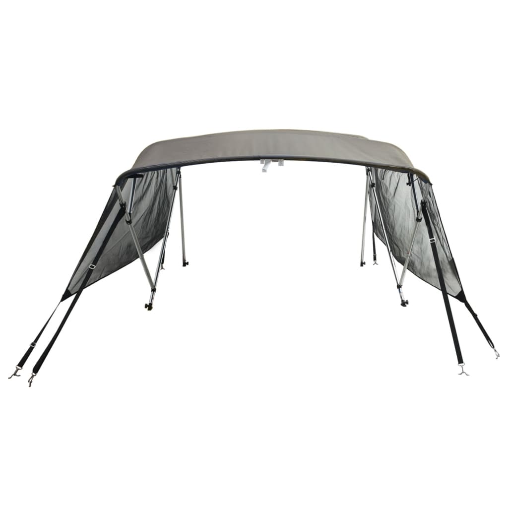 4 Bow Bimini Top with Mesh Side Panels 243 x (170 182) x 137 cm