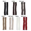 Women Man Autumn Winter Imitation Sleeves Knitted Mittens Long Gloves Arm Warmers Twist Pattern