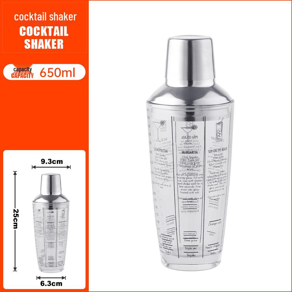 600ml Glass Shaker Set for Coffee and Bubble Tea