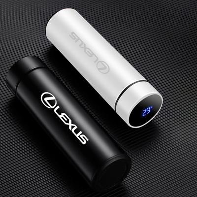 Термокружка с эмблемой автомобиля, стальная чашка для чая For RX330 IS250 Ct200h ES300h, умный дисплей температуры, кружка для кофе