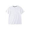 Basic Solid Color Round Neck Sport Short Sleeve T-Shirt Men Tops White 152237139-1