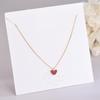 S925 Sterling Silver Minimalist Little Red Heart Necklace - Japanese & Korean Design, Women's Heart Clavicle Chain.