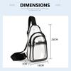 Waterproof PVC Sports Chest Bag Large Capacity Adjustable Transparent Crossbody Bag Lightweight Design Transparent Material