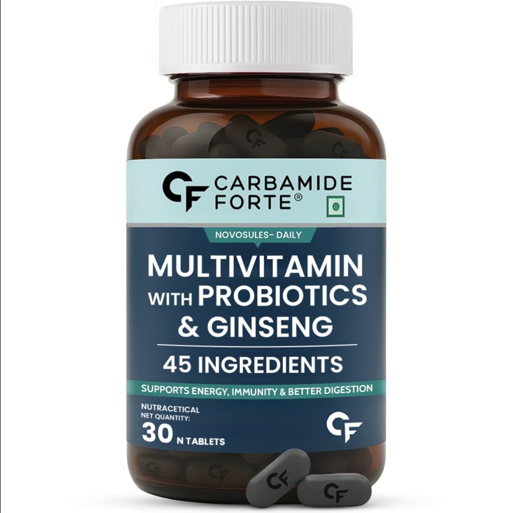 Мультивитаминные таблетки Carbamide Forte для мужчин Поддержка энергии в зале и на каждый день С пробиотиками 30 таблеток Жизненная сила Фокус