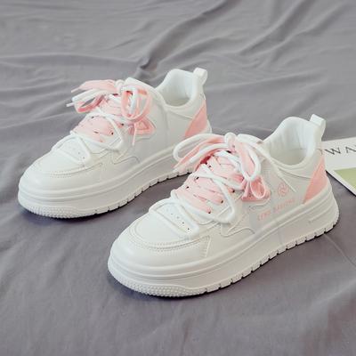 2025 весна белые туфли женские универсальные повседневные спортивные туфли туфли на толстой подошве женские туфли новые туфли