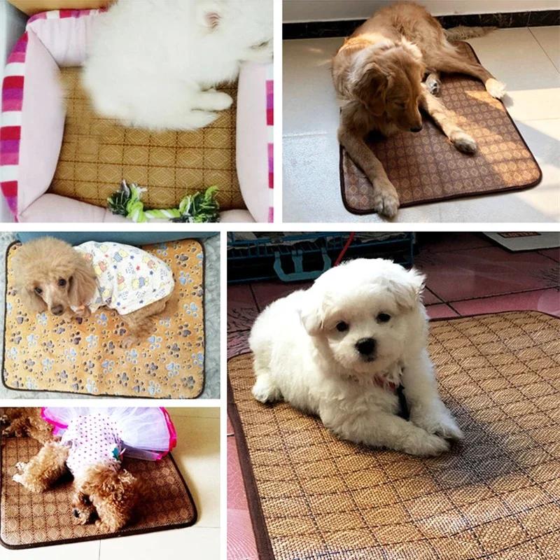 Dog Mat Cooling Summer Pad Mat for Dogs Cat Blanket Sofa Breathable Pet Dog Bed Summer Washable for Small Medium Large Dogs Mat