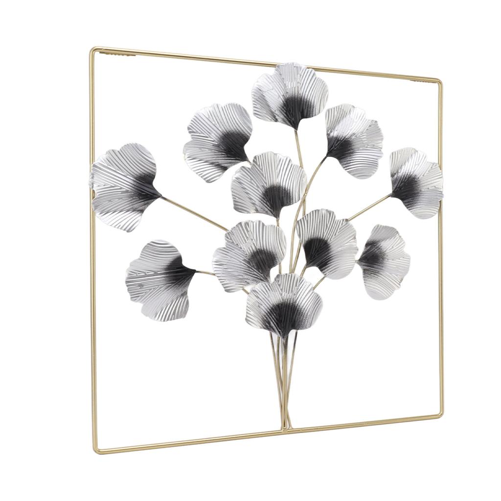 Metal Leaf Wall Art Decor Luxurious Metal Ginkgo Biloba Wall Hanging Decoration for Home Living