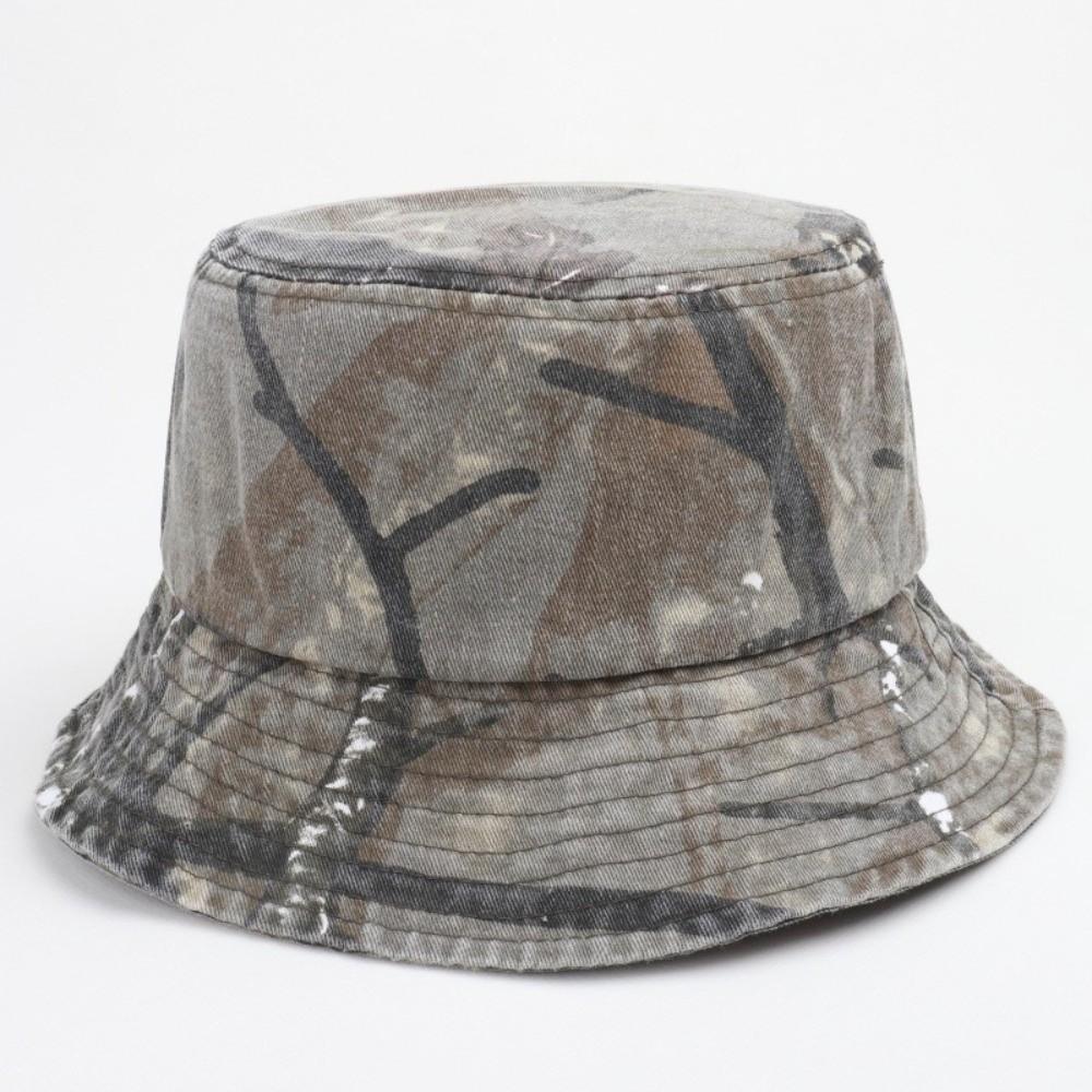 Sun Protection Panama Hat Camouflage Fisherman Hat Vintage Bucket Hat  Outdoor Travel
