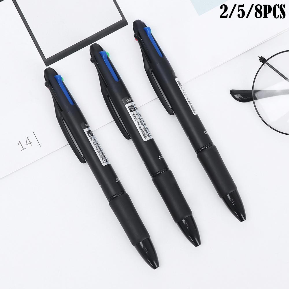 2/5/8pcs 0.7mm Smooth Chunky Plastic Gel Pen Writing Tool 4 in 1 Multicolor Ballpoint Pen