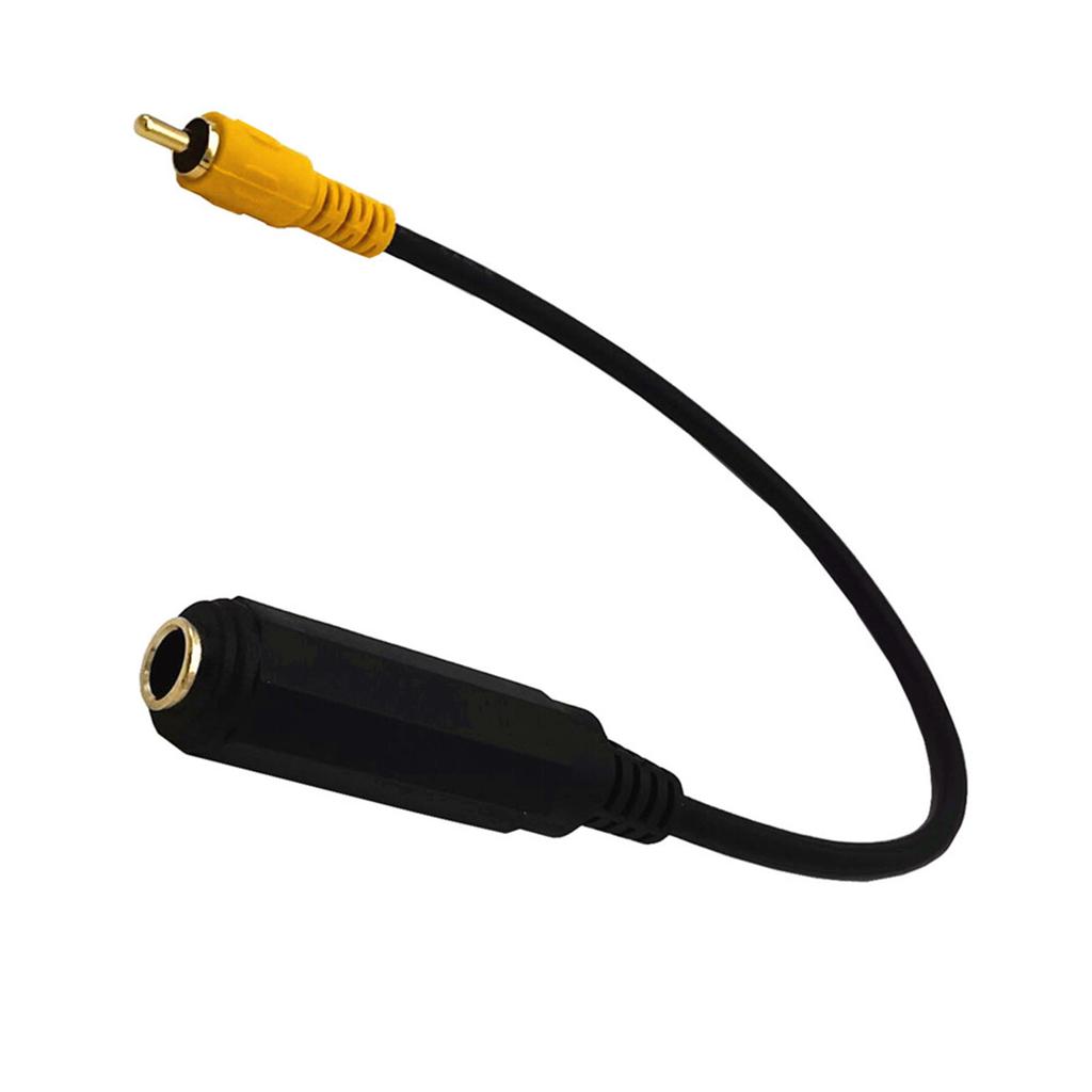 30cm/11.81" 6.35mm 1/4" Female Stereo TRS Jack To Mono RCA Male Aux Cord Line Audio Extension Adapter Cable Wire