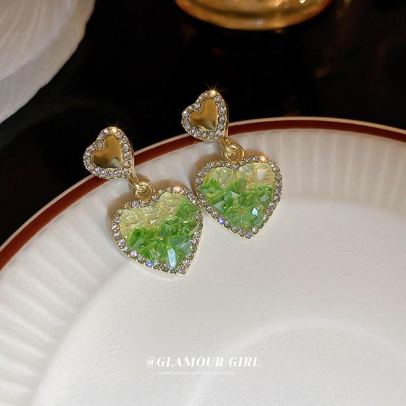 Женские серьги GemChic, модные серьги-гвоздики с иглами, градиентные серьги с имитацией драгоценных камней, высококачественные серьги, изысканные ювелирные изделия на день рождения, Рождество, подарок