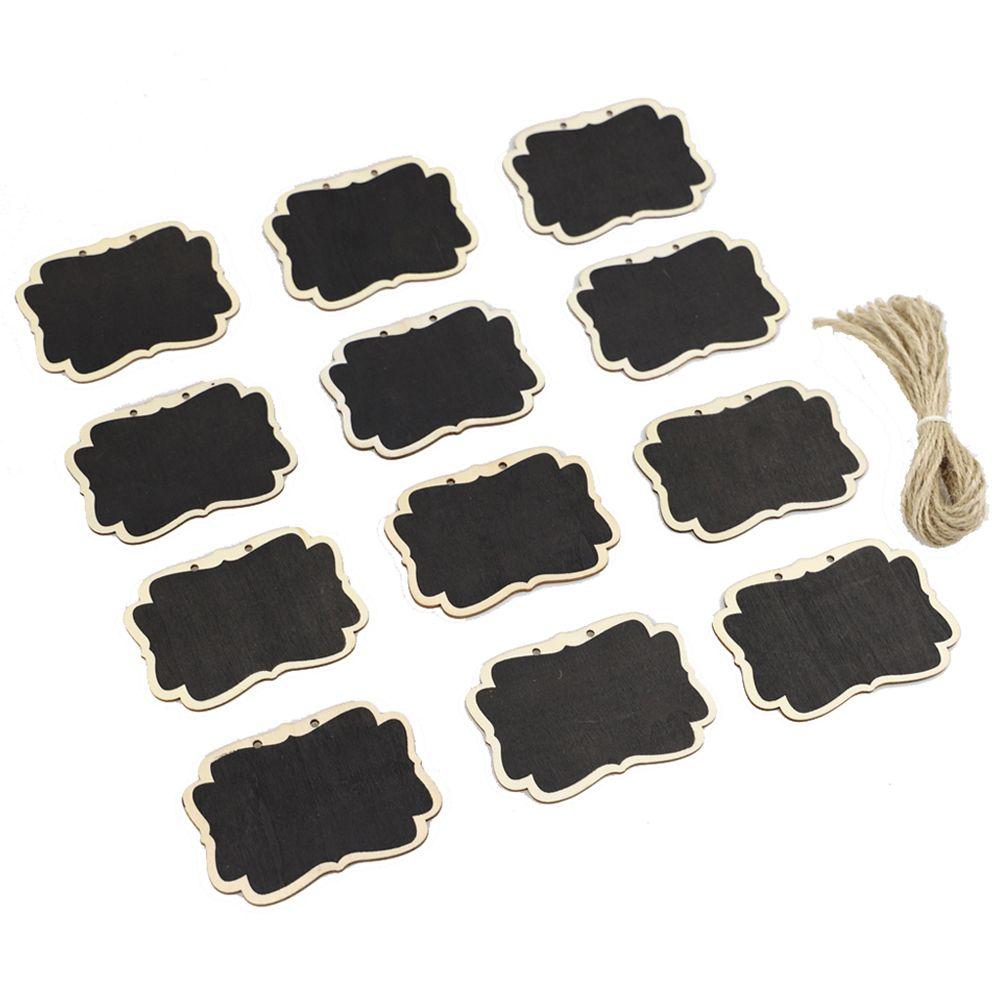 Office School Supplies Hanging Signs Garden Decor Blackboard Message Labels Price Tags Chalkboard
