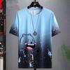 Футболка свободного кроя Gradient Summer Men's, модная повседневная с коротким рукавом