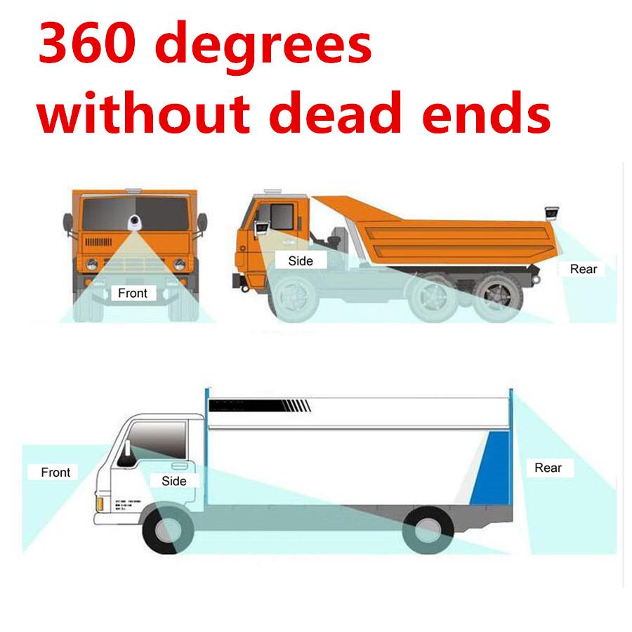 720P AHD 4CH DVR Video Recorder Box+7" HD Monitor+4Pcs Cameras For Truck Van Bus