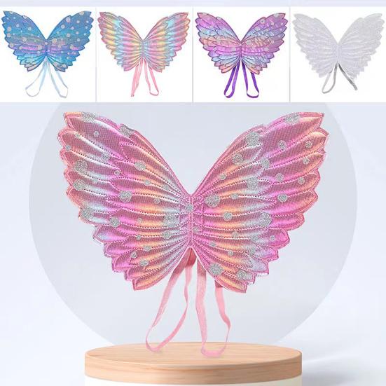 Градиентное крыло бабочки для девочек, крыло феи-принцессы, крыло бабочки, костюм для нарядного платья на день рождения, свадьбу, аксессуары для Хэллоуина для вечеринок, выступлений