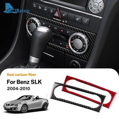 Наклейка-отделка из настоящей мягкой углеродной фибры для Mercedes Benz SLK R171 2004 2005 2006 2007 2008 2009 2010, центральная панель автомобиля