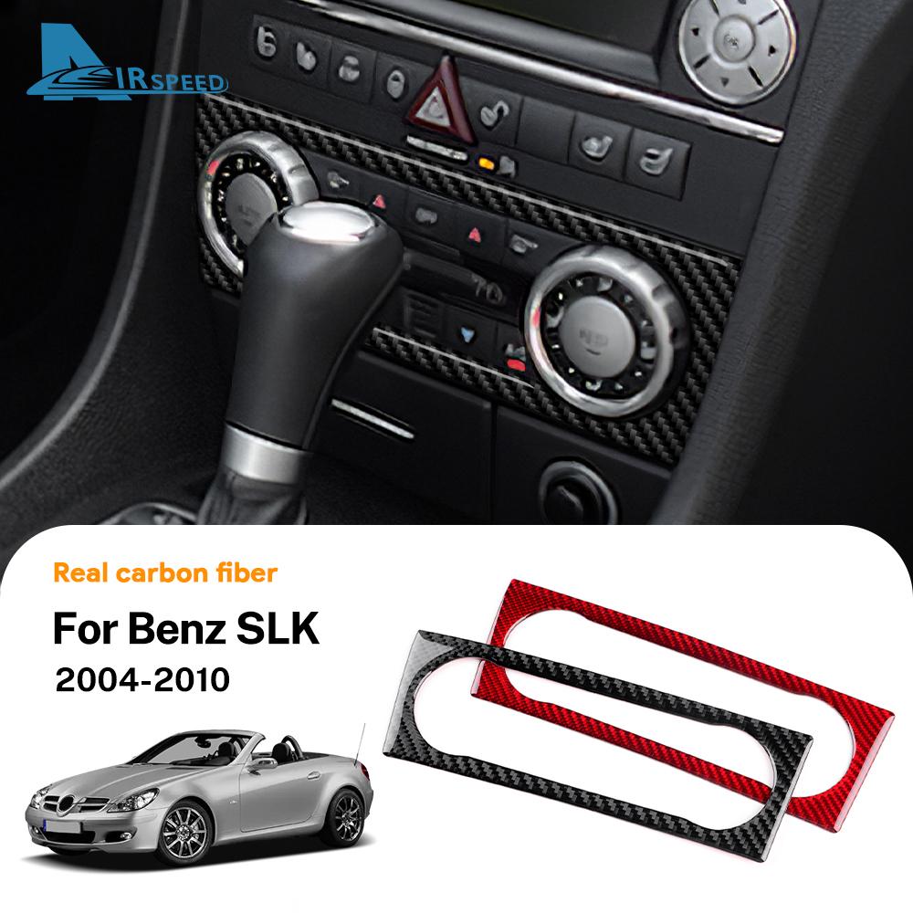 Наклейка-отделка из настоящей мягкой углеродной фибры для Mercedes Benz SLK R171 2004 2005 2006 2007 2008 2009 2010, центральная панель автомобиля