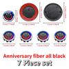 7Pcs 50th Anniversary Fiber Black Car Hood Front Rear Trunk Emblem Badge For BMW F20 E36 E46 X6 M4 E60 E93 E87 G01 G20 X3 X5 F30 FV7