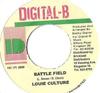 7-дюймовая пластинка LOUIE CULTURE - Battle Field НИКАКОЙ Digital-B 2000 Ямайка Регги, Ска и Даб Б/У