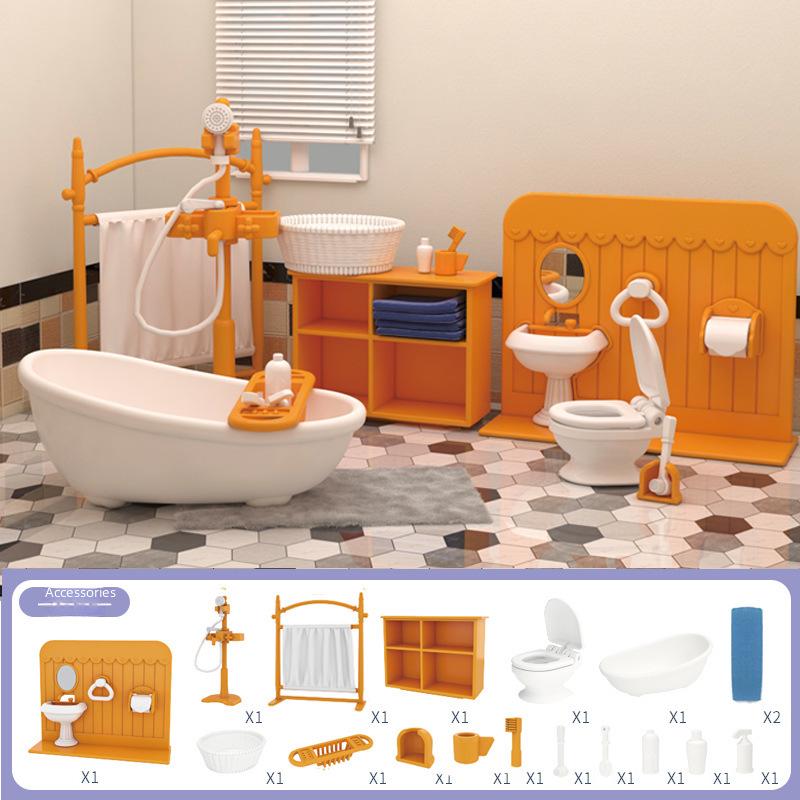 Миниатюрный игровой набор для кукольного домика «Дневник коалы»: Ванная комната, спальня и кухня — идеальный подарок на день рождения для девочки