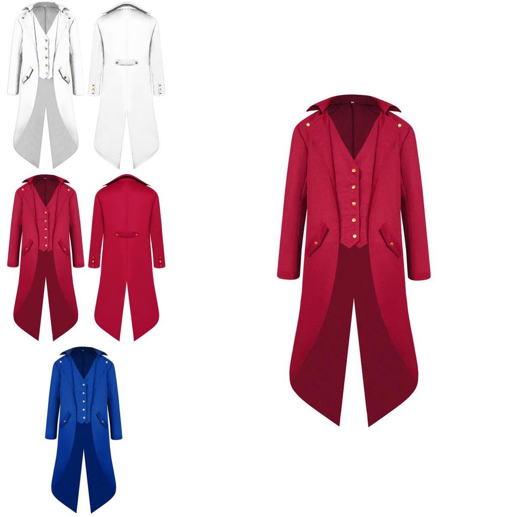 Роскошное пальто в викторианском стиле для мужчин с изысканным корсетным стилем и застежкой на пуговицы спереди