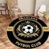 Racalara FC Golden Laurel Soccer Ball Circular Area Rug Football Club Round Floor Carpet Gaming Chair Living Room Bedroom Home Decor Mat