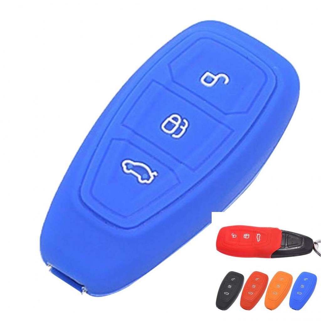 Car Care 3 Buttons Silicone Remote Car Key Fob Cover Case for Ford Focus Mondeo Fiesta