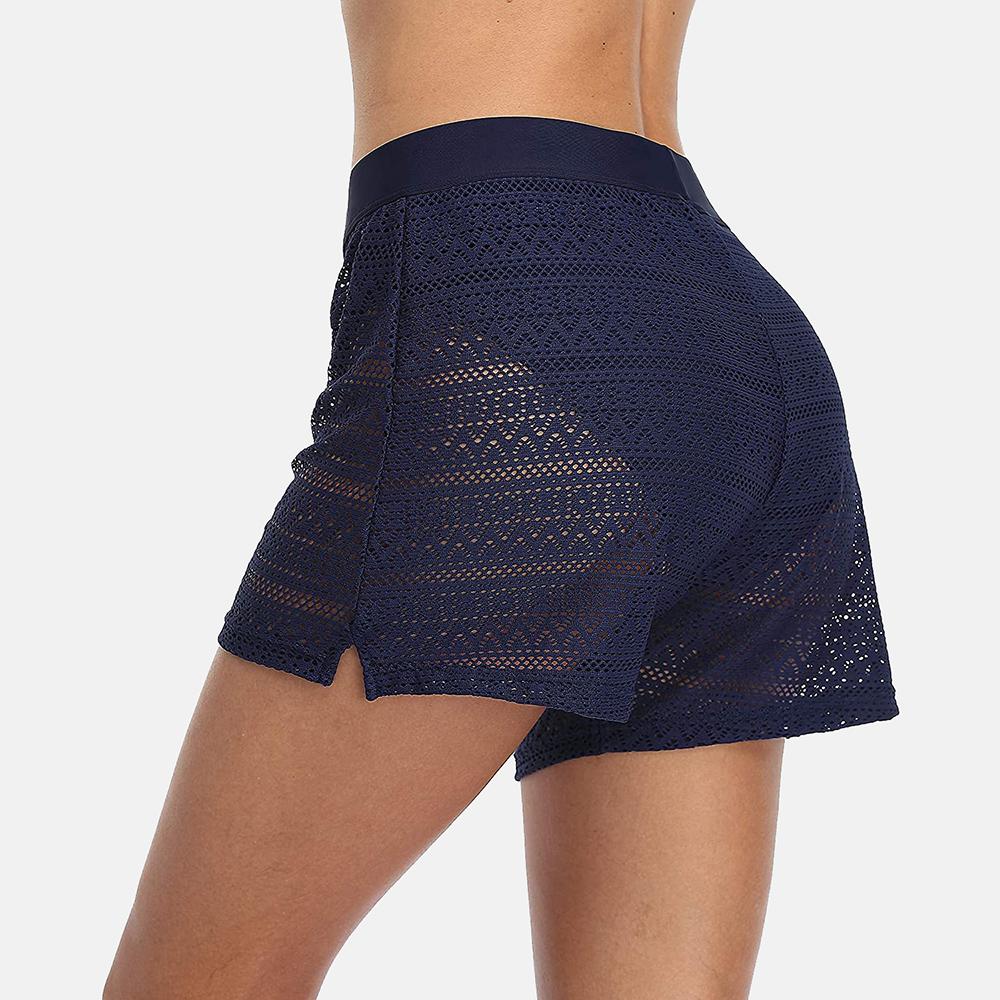 CHARMLEAKS Женские шорты для плавания, открытые купальники с высокой талией, встроенные короткие купальники, трусы для плавания, плавки-танкини