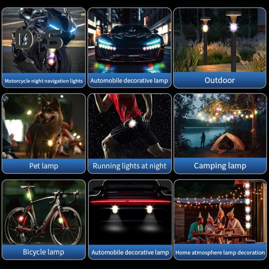 Беспроводные светодиодные стробоскопы с дистанционным управлением, водонепроницаемые, перезаряжаемые, 500 мАч, высокая яркость, вспышка, автомобильные ночные предупреждающие огни для автомобиля, мотоцикла, велосипеда