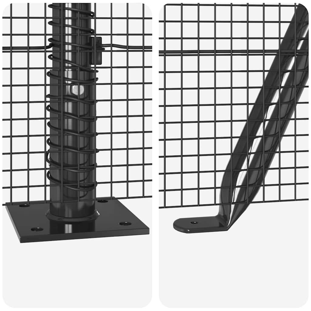 Welded Wire Fence with Concrete Foundation 10 x 1.4 m (W x H)