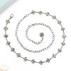 European & American Rhinestone-Embellished Adjustable Waist Chain - Versatile Metal Belt for Dresses