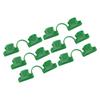 50Pcs Greenhouse Clamp PE Plastic 2 Head Plant Film Clamp Soil Sheet Clip for Horticulture 16mm /