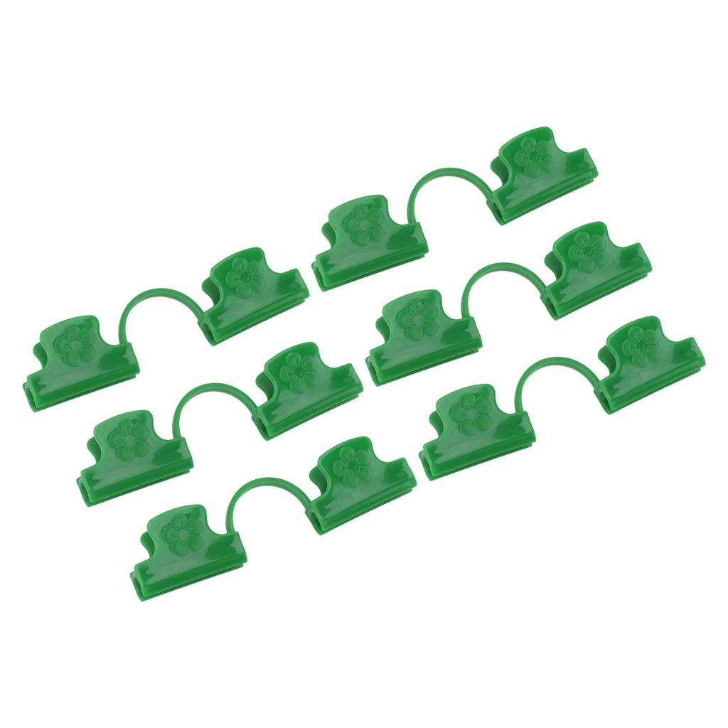 50Pcs Greenhouse Clamp PE Plastic 2 Head Plant Film Clamp Soil Sheet Clip for Horticulture 16mm /