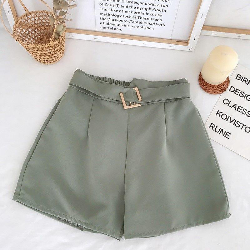 WTEMPO Summer Women's Chiffon Shorts Fashion High Waist Loose Shorts Wide Leg Shorts Casual Shorts Suit Shorts