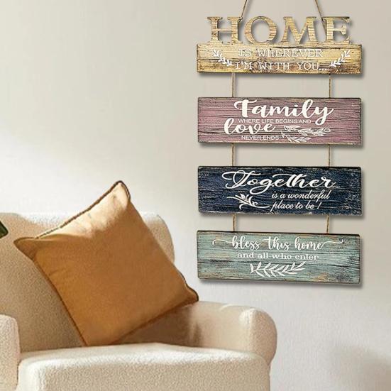 Welcome Sign for Front Porch Rustic Hanging Wooden Sign Vertical Roped Plaques for Farmhouse Kitchen Wall Decor