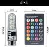 T10 W5W Силиконовый RGB 5050 6SMD Светодиодный Боковой Клиновой Фонарь Купольный Фонарь для Чтения Мигающие Огни Пульт Дистанционного Управления для Автомобиля Мотоцикла Amagi