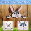 Пасхальный кролик украшение забора выглядывающий забор украшение сада для пасхальной тематической вечеринки