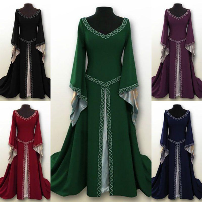 Beautifully Crafted Vintage Style Medieval Renaissance Women's Gown Dress For Special Occasions