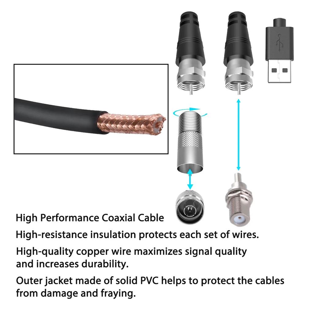 4K плоская комнатная ТВ-антенна HD цифровой комнатный антенный усилитель HDTV-антенна 3600 миль с высоким усилителем захвата сигнала для ТВ Universa