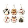 6pcs Deer Tree Christmas DIY Hanging Ornaments Santa Claus Christmas Craft Decoration  Festival