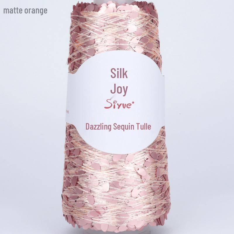 Siyue Silk Color Point Yarn: Dazzling Sequin Wool with Water Drop Sequins for DIY Hand Knitting