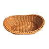 Storage Basket Food Grade Quick Drainage Oval Safe Curved Artificial Rattan Braided Food Basket Household Supplies