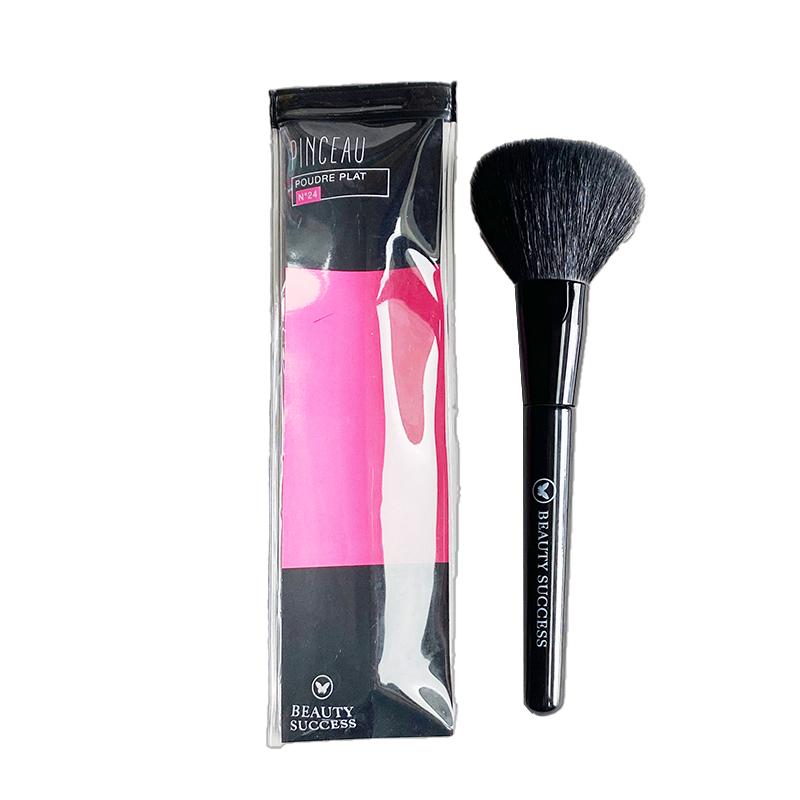 Beauty Success Makeup Brushes Set - Natural Bristles Flat Round Powder Angled Blusher Contour Cometics Brushes Tools