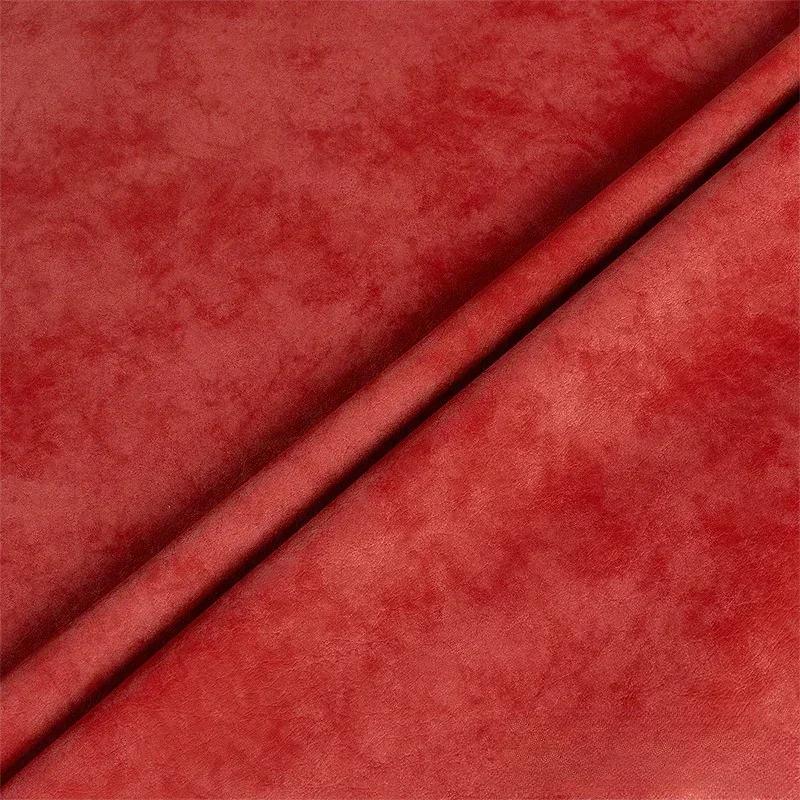 Red 100x145cm PU Leather Fabric Soft Waterproof Clothing Apparel Sewing Fabric for By The Meter Diy Material Wholesale Cloth